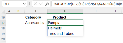 xlookup with excel hash sign