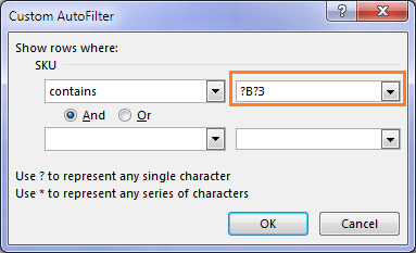 custom filter excel 2016