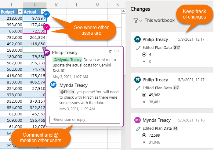 How to use Excel's new live collaboration features