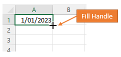 Excel Fill Handle