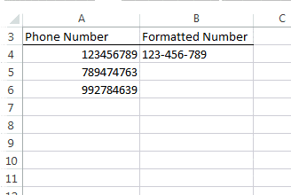 reformat numbers using flash fill