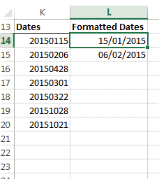 format text as dates