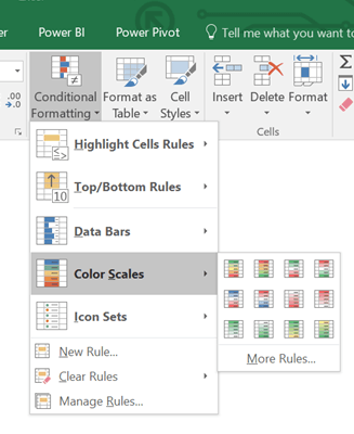 Apply Conditional Formatting