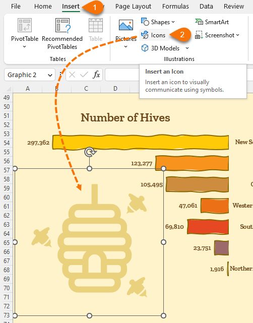 Insert Icons from Excel into Infographic