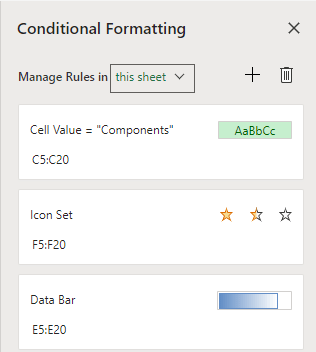excel online conditional formatting