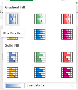 excel online conditional formatting colour palette