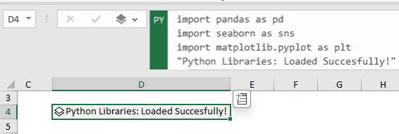 Import Python Libraries in Excel