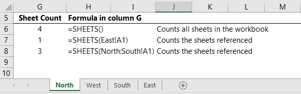 excel sheets function
