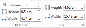 Slicer buttons and size