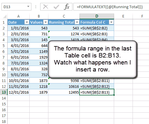 show sum in excel on bottom