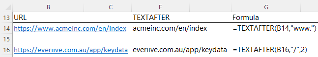 TEXTAFTER function example