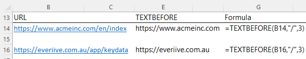 TEXTBEFORE function example