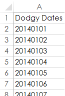 Excel date text strings