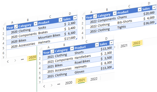 Excel VSTACK 3D Range source data