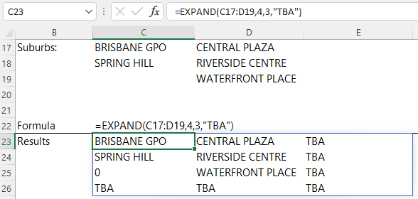 Expand Function example