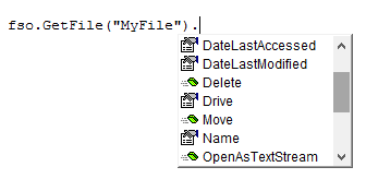 FileSystemObject Properties