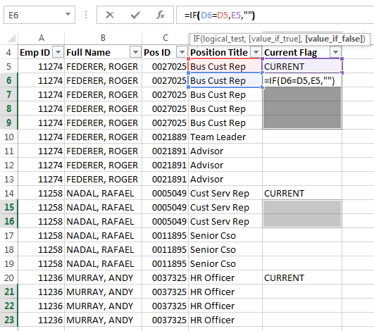 Excel Fill Down blank cells IF formula