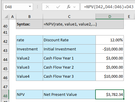 NPV Function