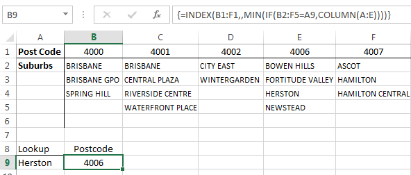 Excel Use Formula To Determine Which Column To Look At 7144