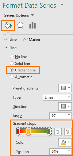 Excel Chart Line Color