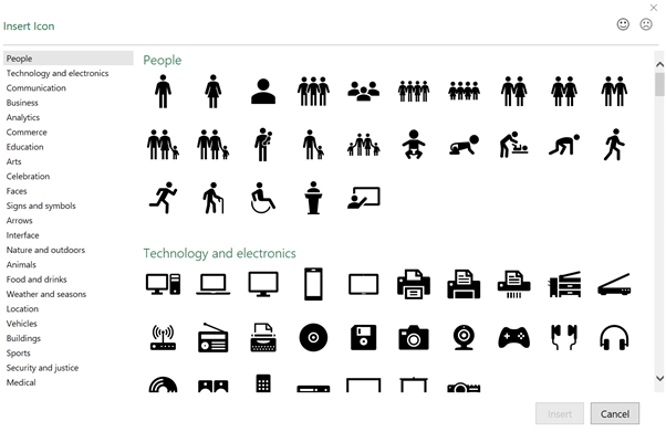 gallery of icons