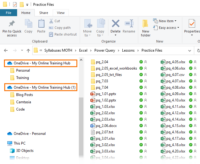 OneDrive or SharePoint files syncd to hard drive