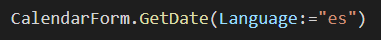 calendar date picker customize language