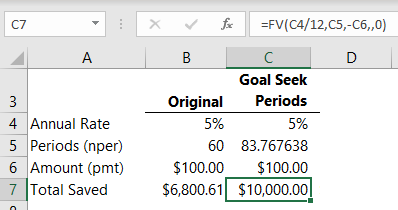 excel keyboard shortcut for goal seek