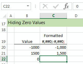 hiding zero values