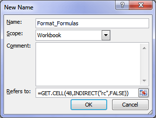 excel define name