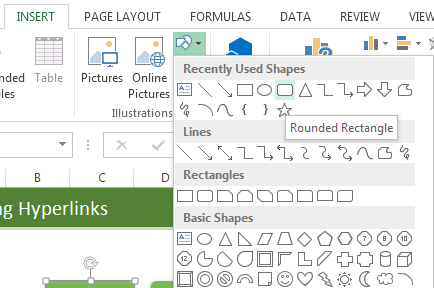 Excel Hyperlink Buttons My Online Training Hub