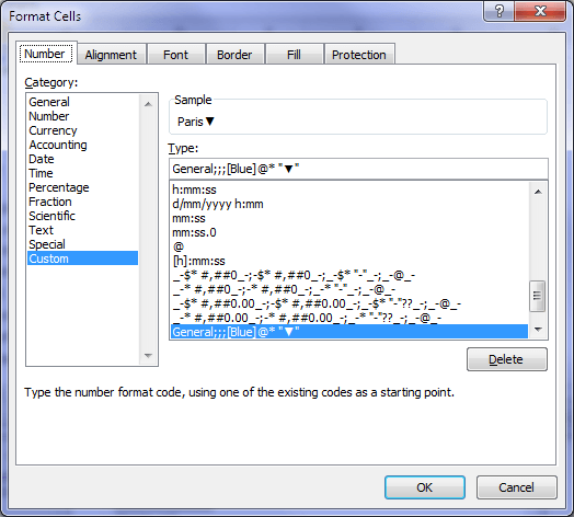 Excel Custom Number Format