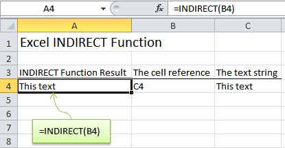 INDIRECT Excel