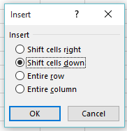 Excel Row and Column Shortcuts