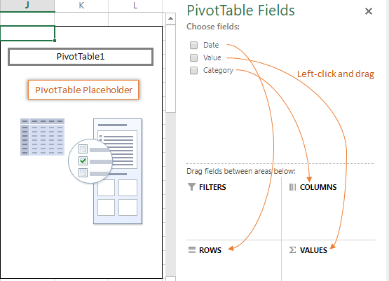 insert pivottable placeholder