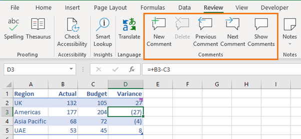 excel 2016 for mac comments not showing on hover