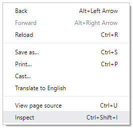 Inspect Web Page