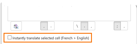 instantly translate selected cell