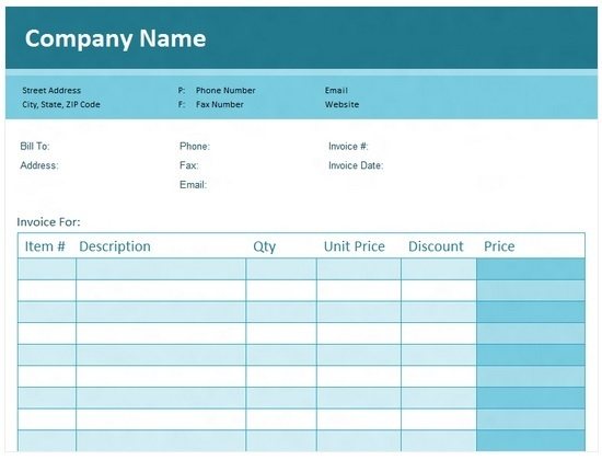 Microsoft Invoice Template