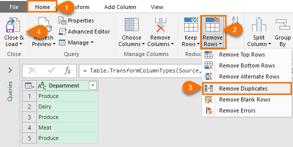launch Power Query editor