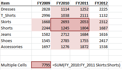 Excel intersect operator