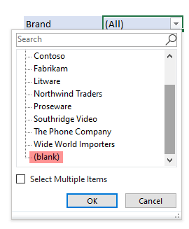 Searchable Drop Down List in Excel limitations 1