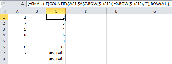 list-missing-numbers-in-a-sequence-with-an-excel-formula