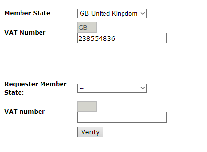 Lookup VAT Number