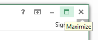 maximize window button