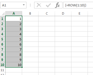 Excel multi-cell array formulas