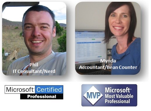 Mynda and Phil Treacy with Microsoft Accreditations