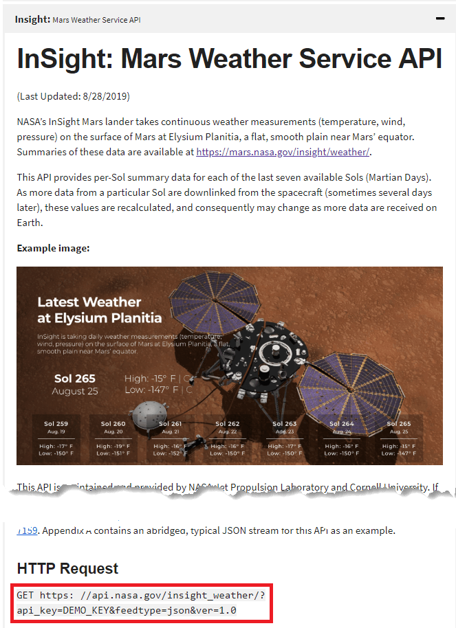 Mars Weather API