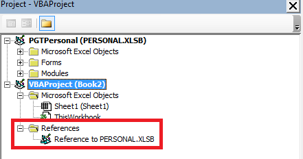 Creating a Reference to PERSONAL.XLSB for UDF's