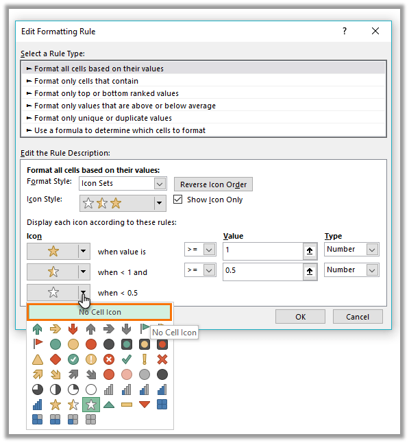 Star Chart Excel